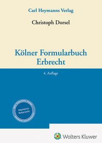 Vorderes Coverbild Kölner Formularbuch Erbrecht