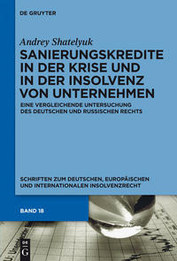 Vorderes Coverbild Sanierungskredite in der Krise und in der Insolvenz von Unternehmen