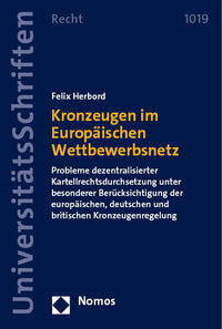 Vorderes Coverbild Kronzeugen im Europäischen Wettbewerbsnetz