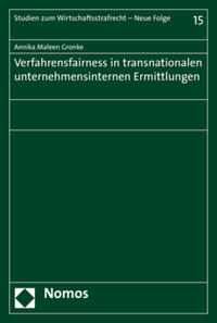 Vorderes Coverbild Verfahrensfairness in transnationalen unternehmensinternen Ermittlungen