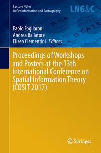 Vorderes Coverbild Proceedings of Workshops and Posters at the 13th International Conference on Spatial Information Theory (COSIT 2017)