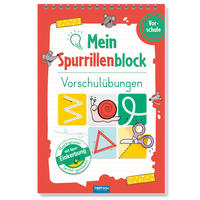 Vorderes Coverbild TRÖTSCH - Spurrillenblock "Vorschulübungen" | Übungsbuch mit vorgeprägten Linien für spielerische Schwungübungen. Übungsheft mit kreativen Bastelideen für zusätzlichen Lernspaß | Ab 4 Jahren
