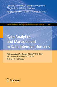 Vorderes Coverbild Data Analytics and Management in Data Intensive Domains