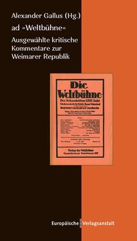 Vorderes Coverbild ad „Weltbühne“