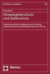 Vorderes Coverbild Hinweisgeberschutz und Datenschutz