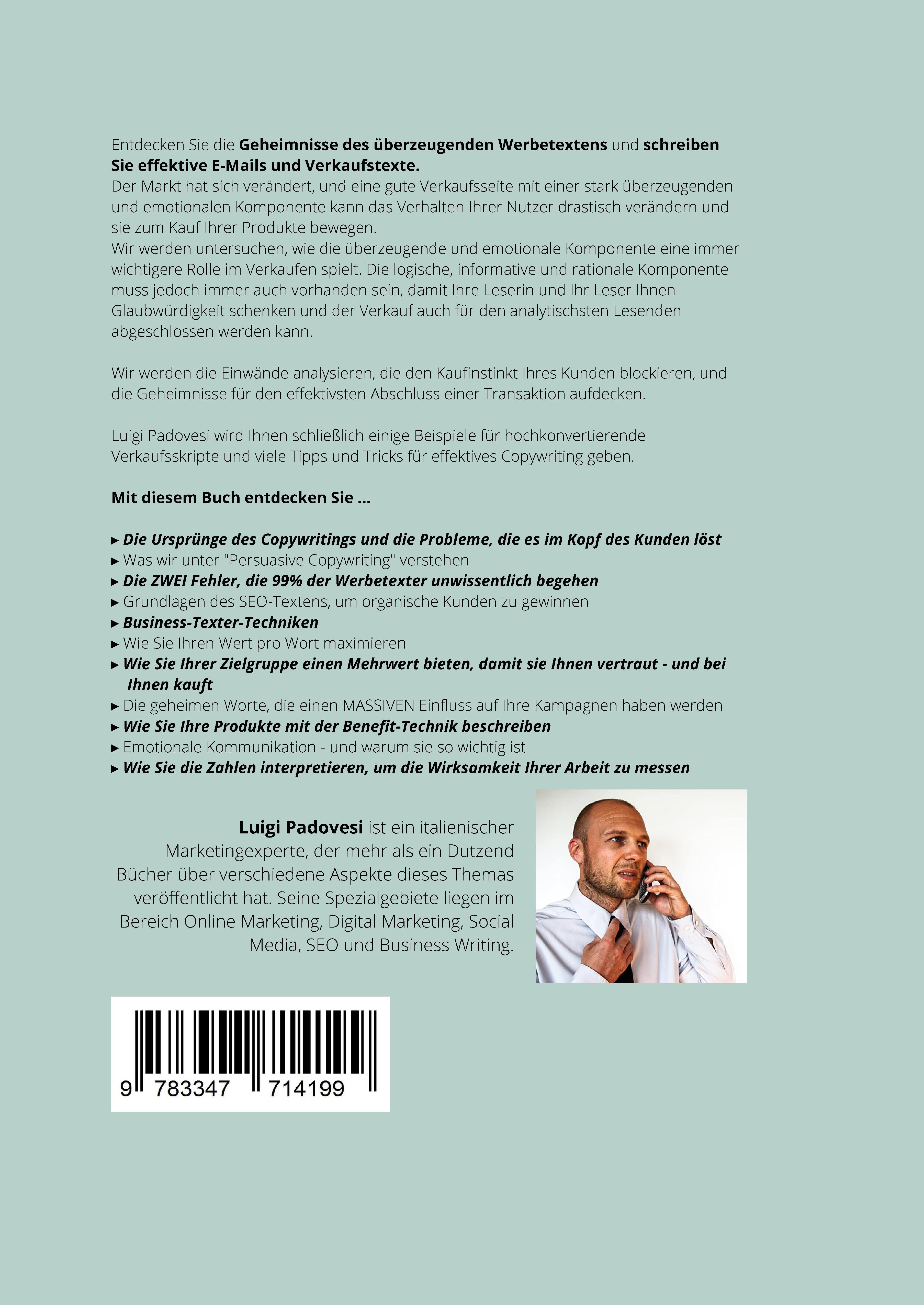 Rückseitencover Copywriting