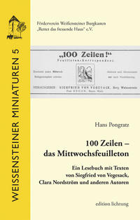 Vorderes Coverbild 100 Zeilen – das Mittwochsfeuilleton
