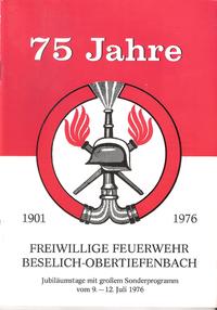 Vorderes Coverbild 75 Jahre Freiwillige Feuerwehr Beselich-Obertiefenbach