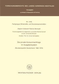 Vorderes Coverbild Die private Konsumnachfrage im Ausgabensystem