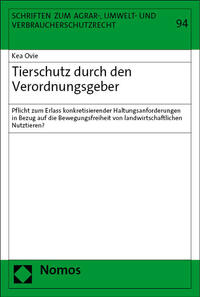 Vorderes Coverbild Tierschutz durch den Verordnungsgeber