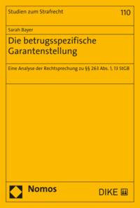 Vorderes Coverbild Die betrugsspezifische Garantenstellung