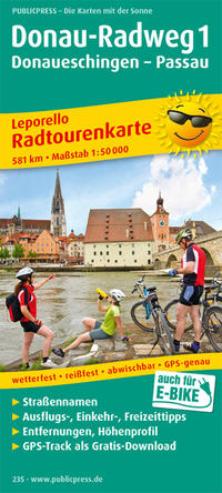 Vorderes Coverbild Donau-Radweg 1, Donaueschingen - Passau