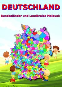 Vorderes Coverbild Deutschland Bundesländer und Landkreise Malbuch