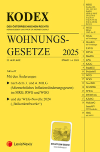 Vorderes Coverbild KODEX Wohnungsgesetze 2025 - inkl. App