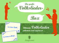 Vorderes Coverbild Die große Volkslieder-Quiz-Box für Senioren. Das Spiel rund um bekannte Volkslieder für Senioren. Auch mit Demenz. Spiele Box mit 100 Karten.