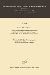 Vorderes Coverbild Massenkräfte bei Kopplung von Gelenk- und Rädertrieben