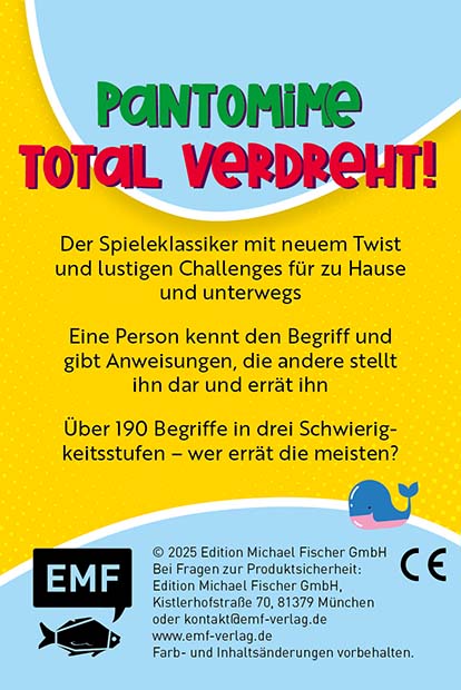 Rückseitencover Kartenspiel: Pantomime – Switch it up! – Family Edition