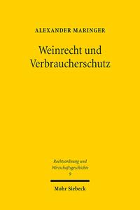 Vorderes Coverbild Weinrecht und Verbraucherschutz