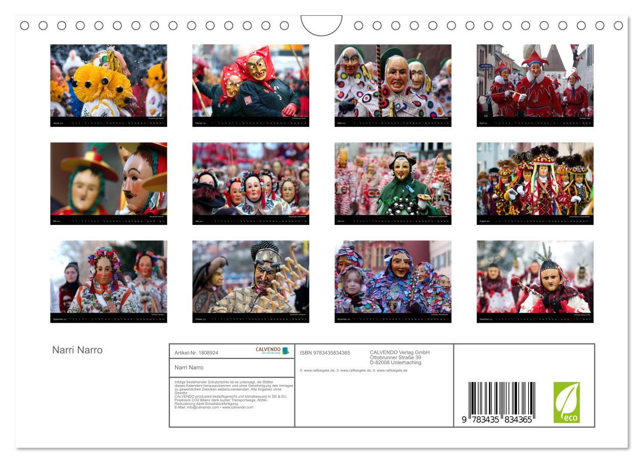 Beispielinhalt (Bild) Narri Narro (Wandkalender 2025 DIN A4 quer), CALVENDO Monatskalender