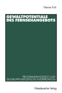Vorderes Coverbild Gewaltpotentiale des Fernsehangebots