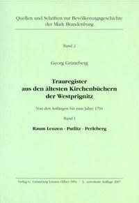 Vorderes Coverbild Trauregister aus den ältesten Kirchenbüchern der Westprignitz Von den Anfängen bis zum Jahre 1704 Band I Raum Lenzen - Putlitz - Perleberg