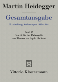 Vorderes Coverbild Geschichte der Philosophie von Thomas von Aquin bis Kant. (Wintersemester 1926/27)