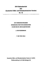 Vorderes Coverbild DKV-Verbundvorhaben - Minderung von FCKW-Emissionen in der Kälte- und Klimatechnik