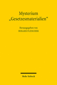 Vorderes Coverbild Mysterium "Gesetzesmaterialien"