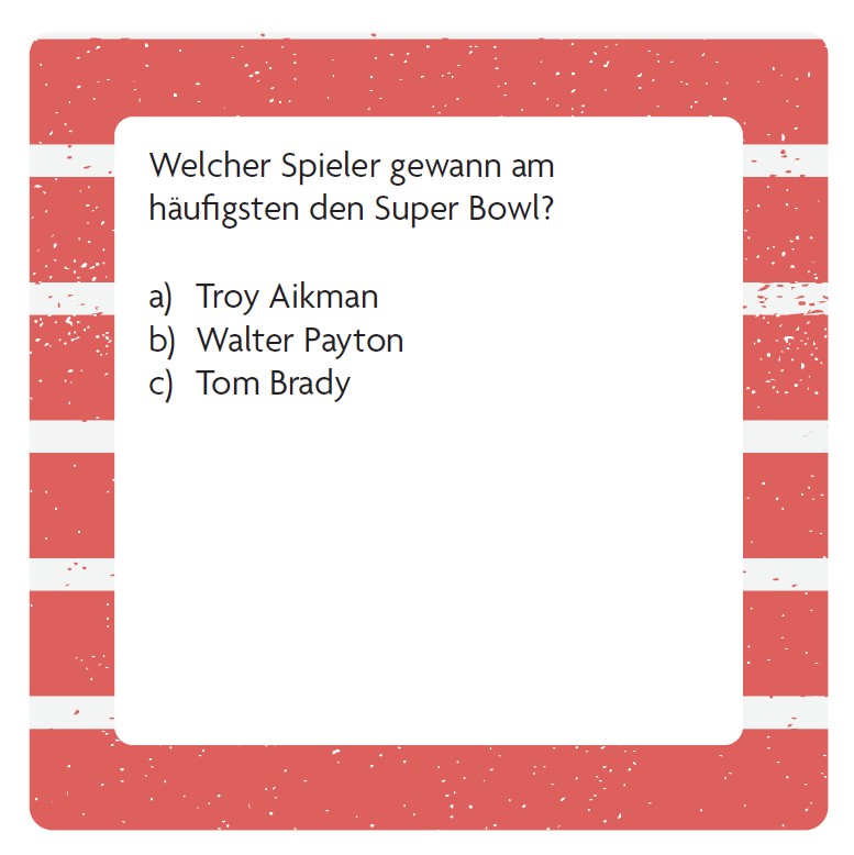 Beispielinhalt (Bild) Das American Football-Quiz