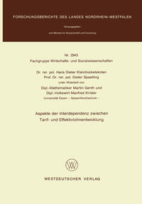 Vorderes Coverbild Aspekte der Interdependenz zwischen Tarif- und Effektivlohnentwicklung
