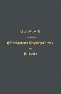 Vorderes Coverbild Handbuch des geltenden Öffentlichen und Bürgerlichen Rechts