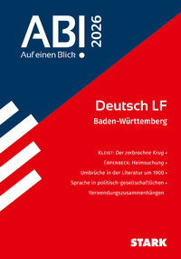 Vorderes Coverbild STARK Deutsch - Abi - Auf einen Blick! 2026 BW