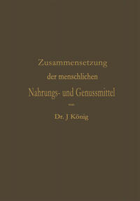 Vorderes Coverbild Chemische Zusammensetzung der menschlichen Nahrungs- und Genussmittel