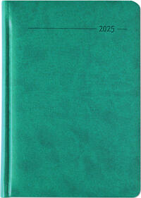 Vorderes Coverbild Zettler - Wochenplaner Tucson 2025 türkis, 15x21cm, Taschenkalender mit 128 Seiten mit 1 Woche auf 2 Seiten, Adressteil, Notizbereich, Monatsübersicht, Mondphasen und internationales Kalendarium