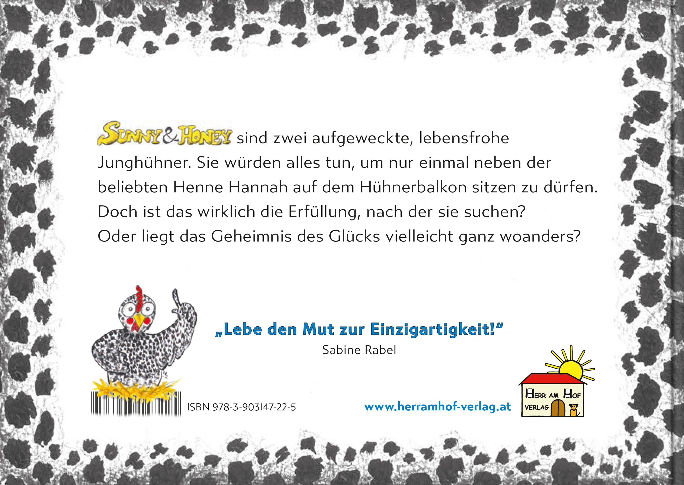 Rückseitencover Sunny & Honey im Hühnerglück