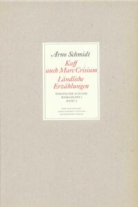 Vorderes Coverbild Bargfelder Ausgabe. Werkgruppe I. Romane, Erzählungen, Gedichte, Juvenilia