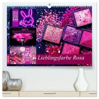 Vorderes Coverbild Lieblingsfarbe Rosa - mit coolen Sprüchen (hochwertiger Premium Wandkalender 2026 DIN A2 quer), Kunstdruck in Hochglanz