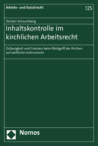 Vorderes Coverbild Inhaltskontrolle im kirchlichen Arbeitsrecht