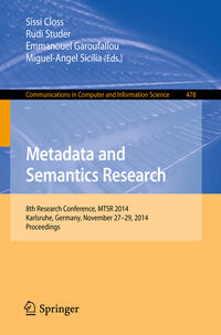 Vorderes Coverbild Metadata and Semantics Research