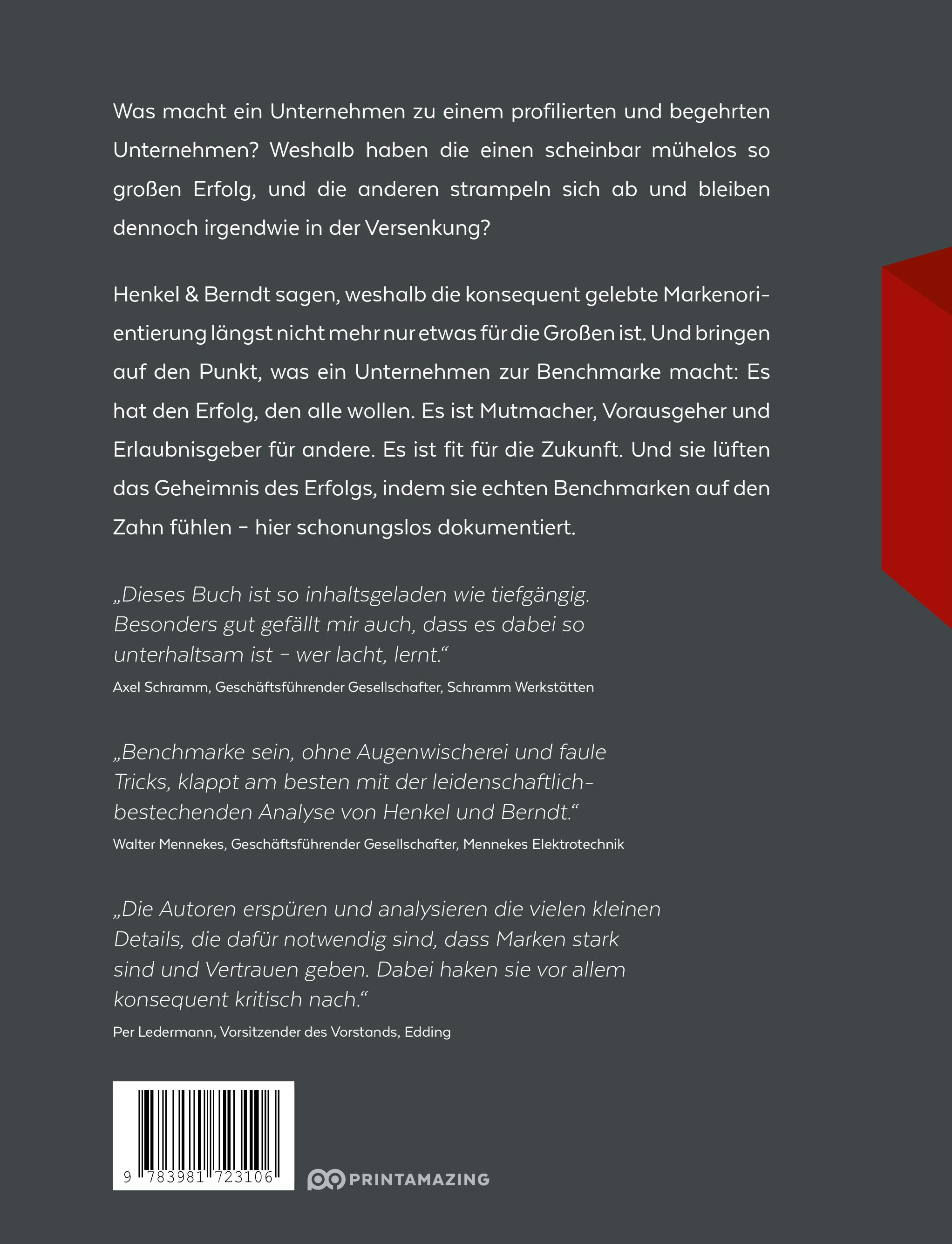 Rückseitencover Benchmarken