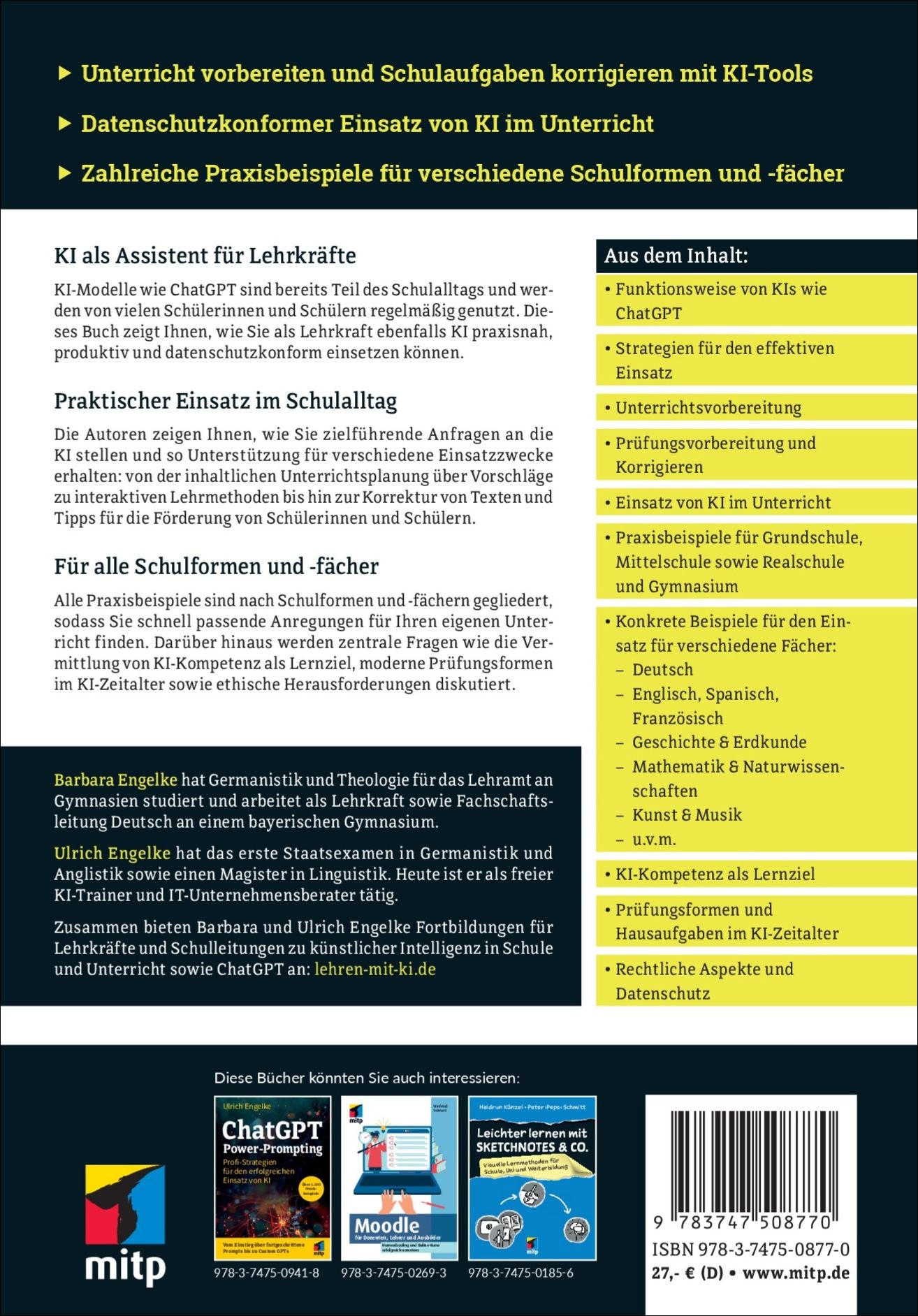 Rückseitencover ChatGPT & Co. in der Schule