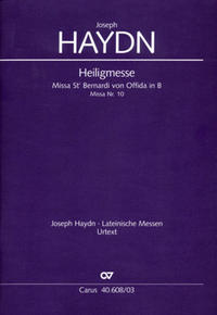 Vorderes Coverbild Missa Sancti Bernardi von Offida in B (Klavierauszug)