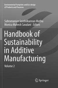 Vorderes Coverbild Handbook of Sustainability in Additive Manufacturing