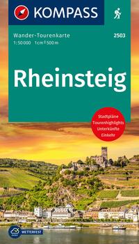 Vorderes Coverbild KOMPASS Wander-Tourenkarte Rheinsteig 1:50.000