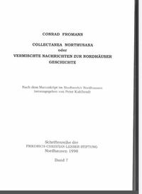 Vorderes Coverbild Collectanea Northusana oder Vermischte Nachrichten zur Nordhäuser Geschichte