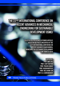 Vorderes Coverbild The 22nd International Conference on Recent Advances in Mechanical Engineering for Sustainable Development (ISME)