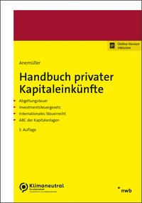 Vorderes Coverbild Handbuch privater Kapitaleinkünfte