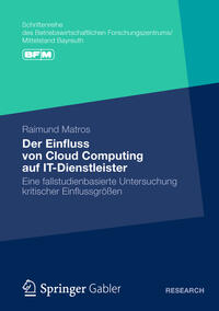 Vorderes Coverbild Der Einfluss von Cloud Computing auf IT-Dienstleister