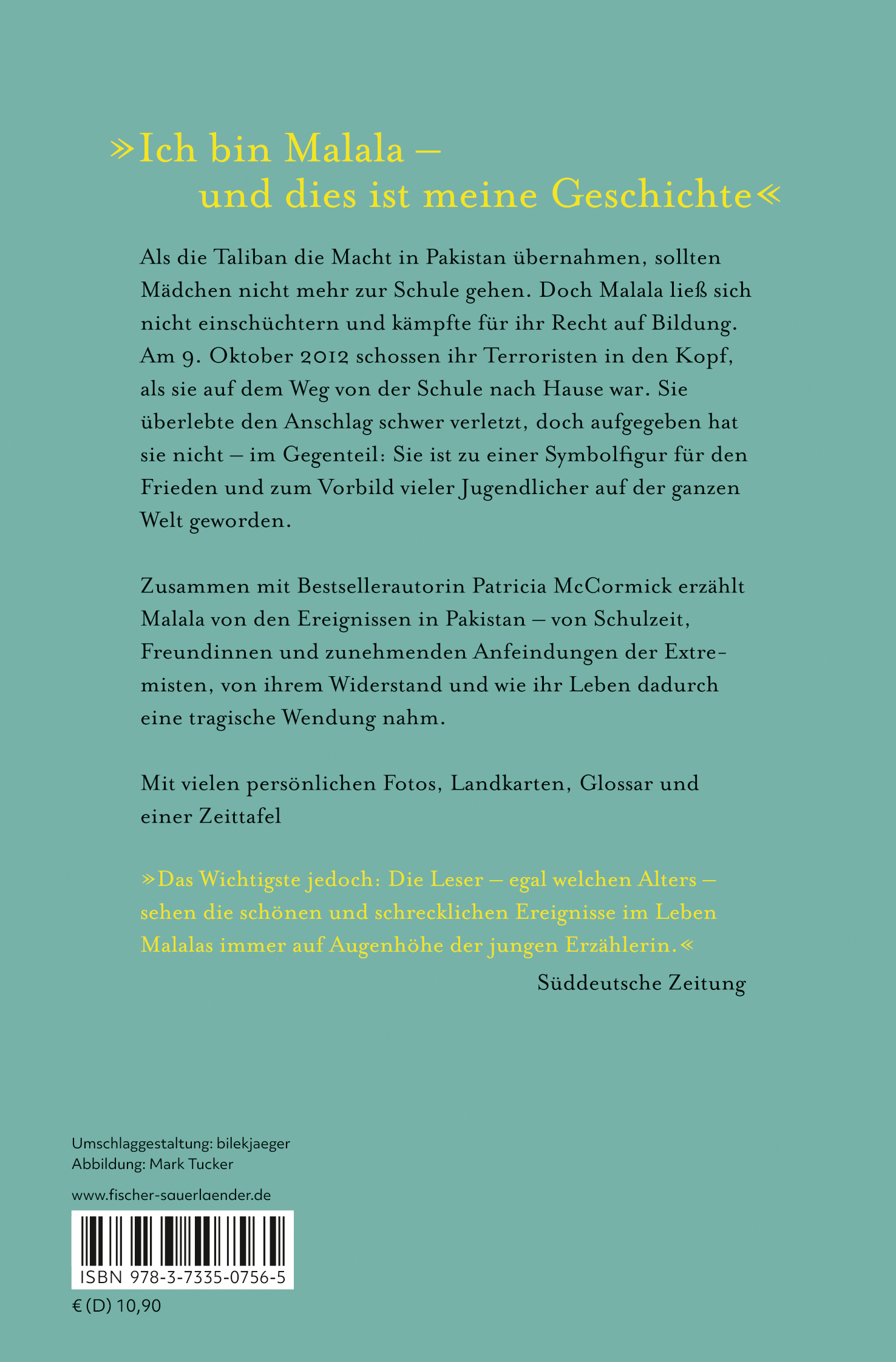 Rückseitencover Malala. Meine Geschichte