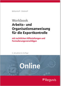 Vorderes Coverbild Workbook Arbeits- und Organisationsanweisung für die Exportkontrolle (Online)